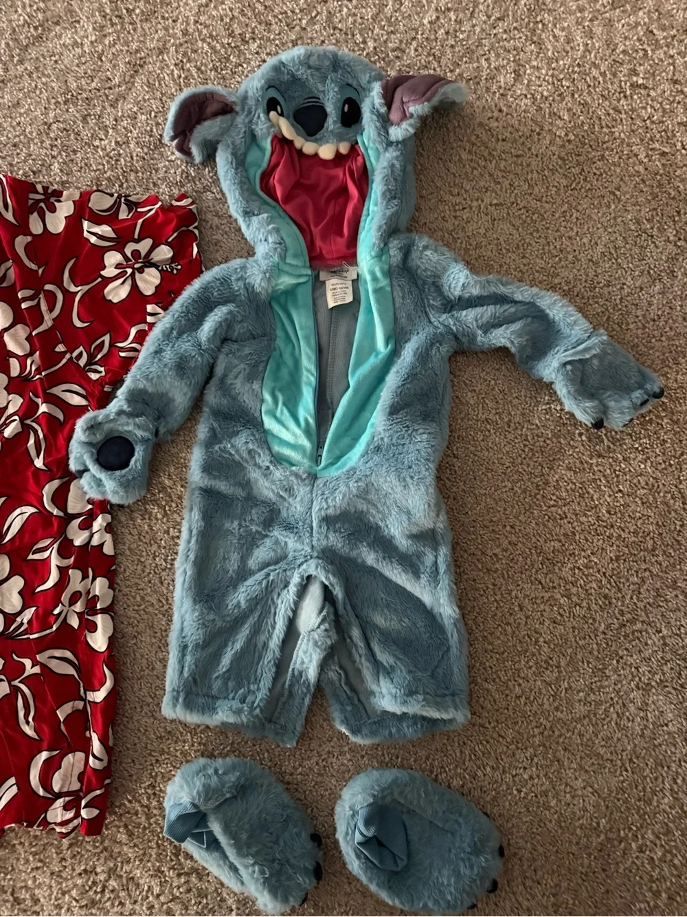 Stitch Baby Costume (6/9 mo) and XL Hawaiian Shirt